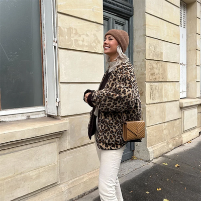 Brunhilde | Modische Leopard Print Jacke für Damen