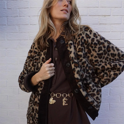 Brunhilde | Modische Leopard Print Jacke für Damen